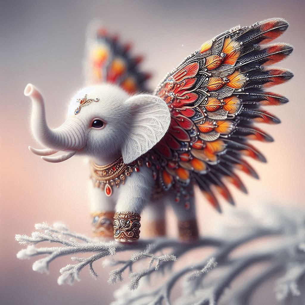 Majestic Flight: The Winged Elephant