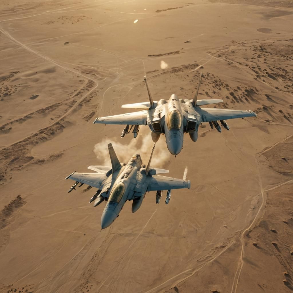 Fighter Jets in Epic Desert Dogfight