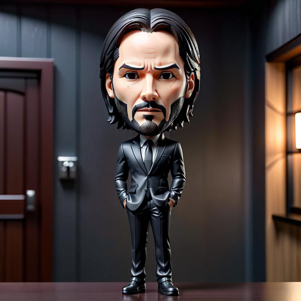 John Wick Bobblehead  by @DragonIdk