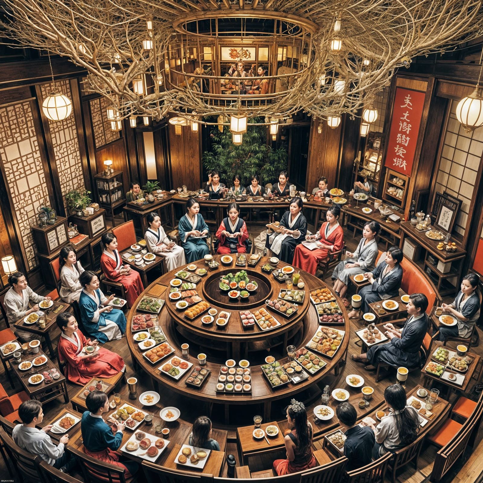 A Contest of Eating In Characterization Of Sushi  by @undefined