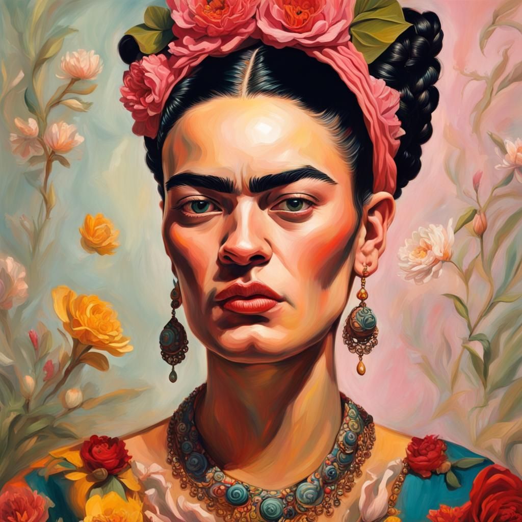 Frida Kahlo al estilo del pintor François Boucher.