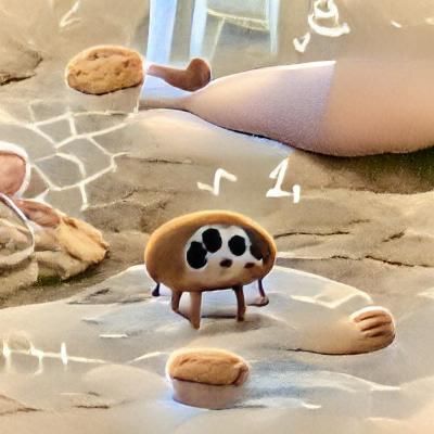 Bean cookie with legs