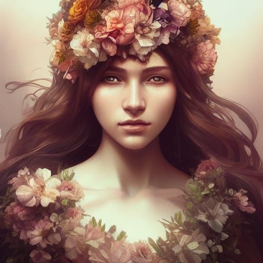 flower queen AI Generated Artwork NightCafe Creator