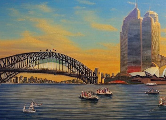 Sydney Harbour - Ai Generated Artwork - Nightcafe Creator