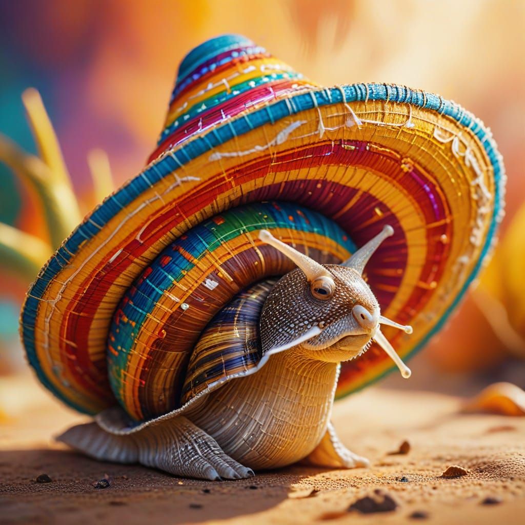 Snail in a Sombrero   by @Nightdraw