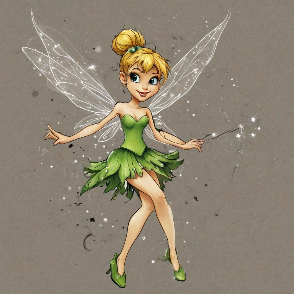 Fleshpunk Tinkerbell in a magical world