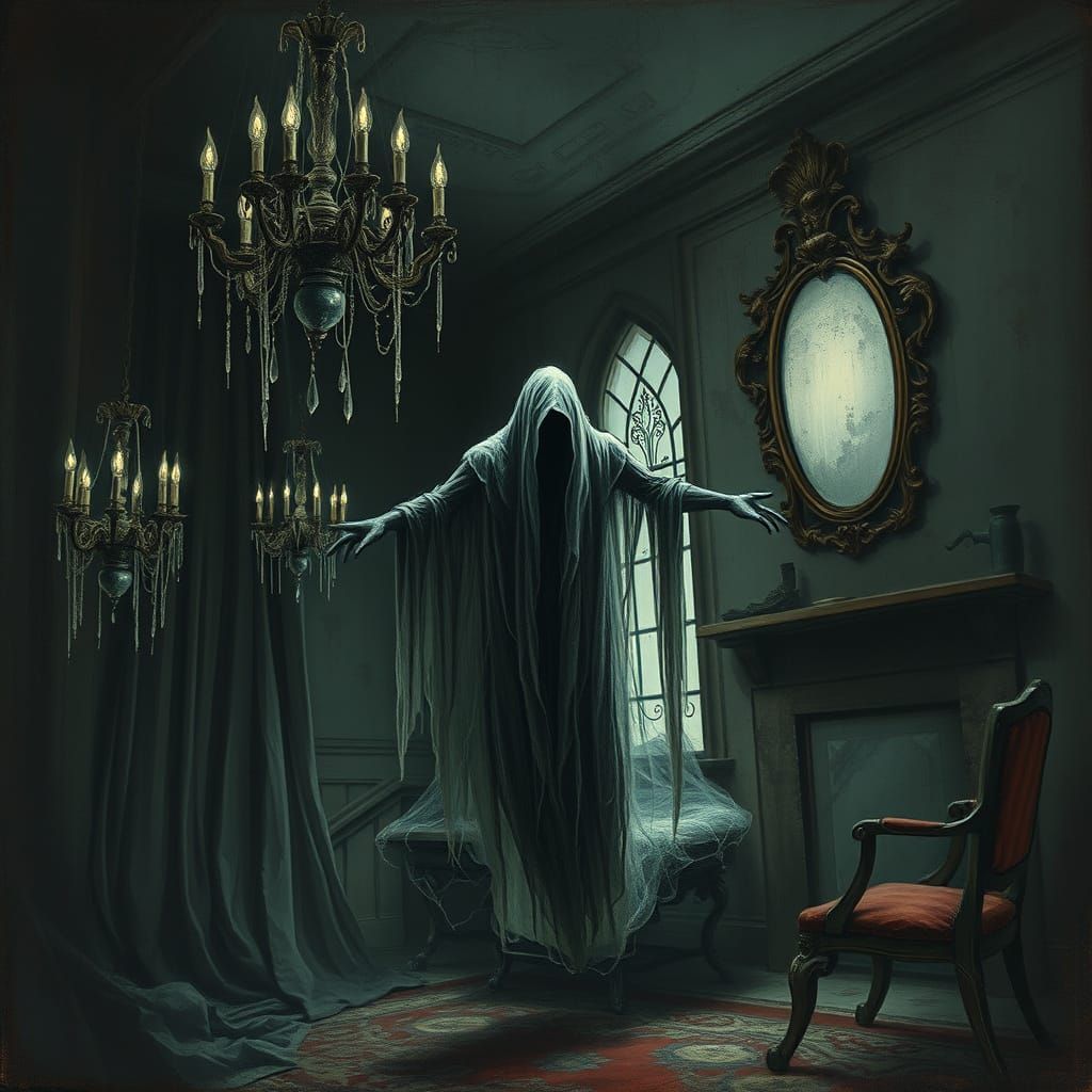 A vengeful ghost lurking at night  by @Ryota Muranaka