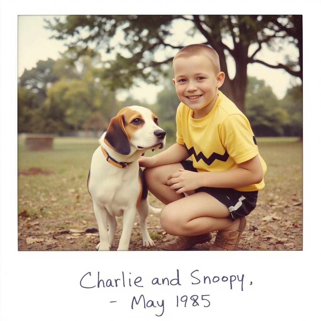 Happiness is... playing at the park with your best friend. (Charlie Brown & Snoopy)  by @Mr Happy