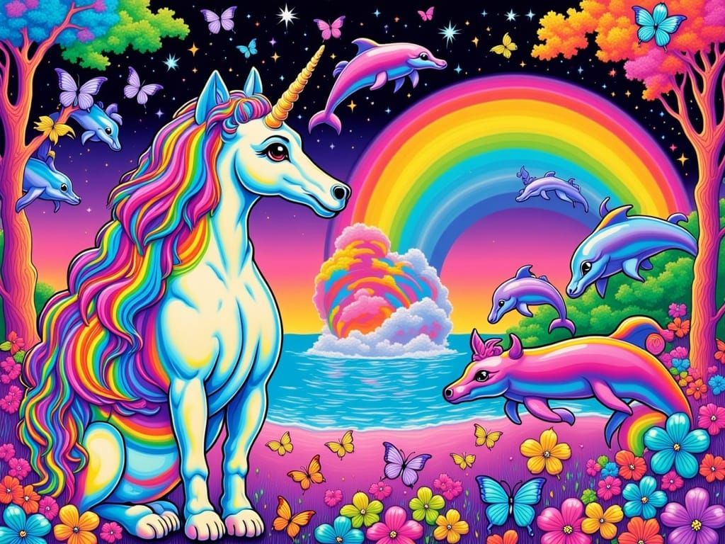 1980s Lisa Frank Sticker Collage Notebook