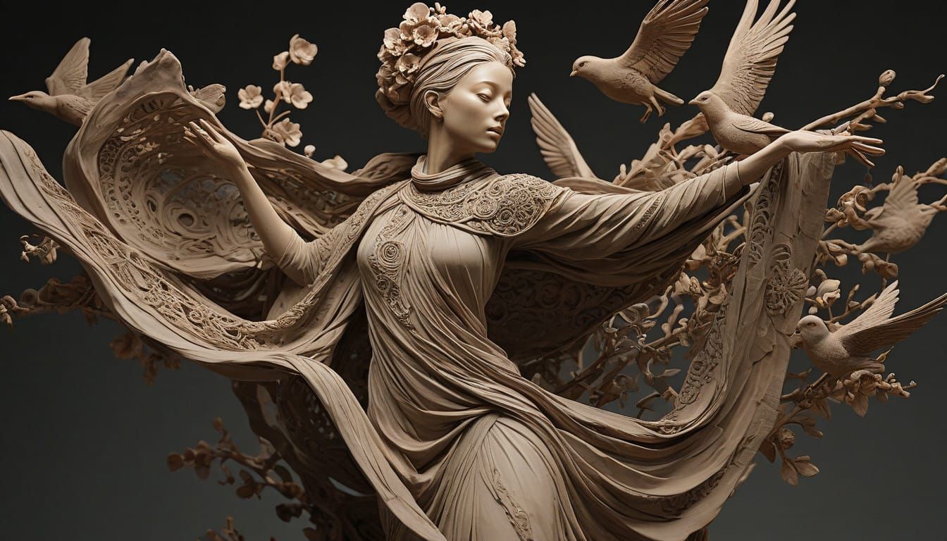 Terracotta Clay Woman Dance  by @Ka Bin