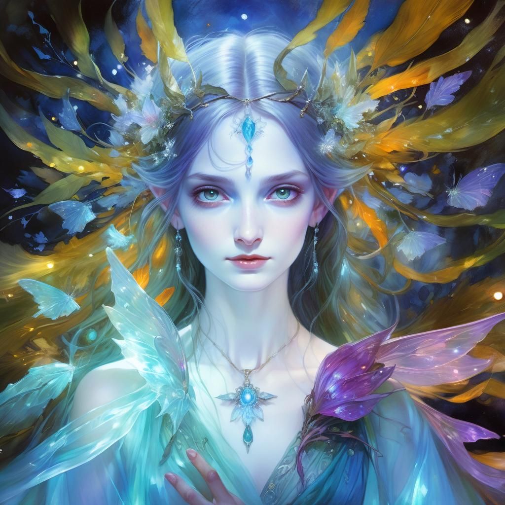 Ethereal Numenorian Figure in Dreamlike CGI Art