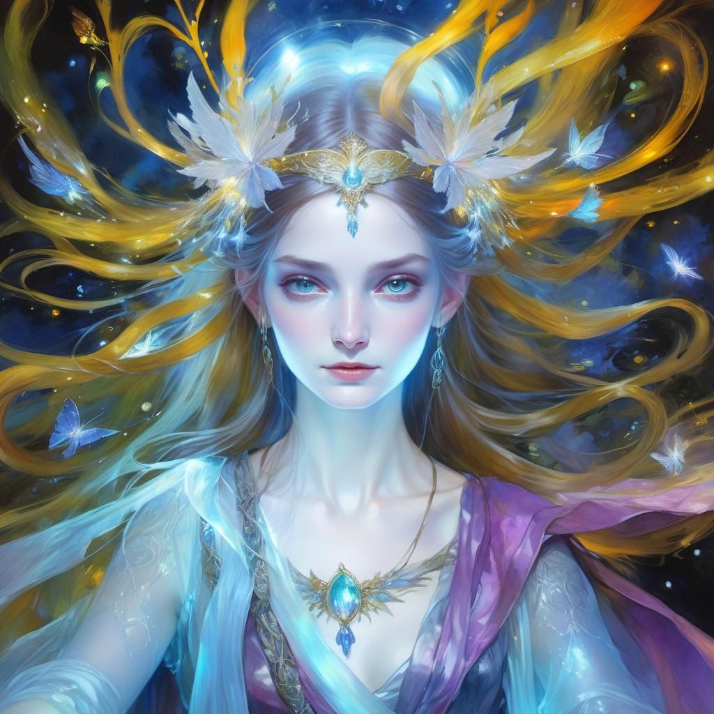 Ethereal Numenorian Portrait in Dreamlike Fantasy Art Style