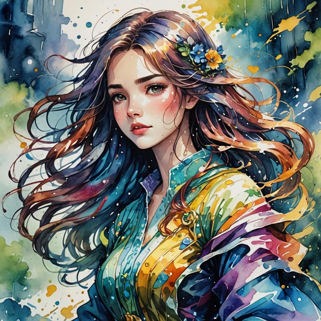 colorful woman
