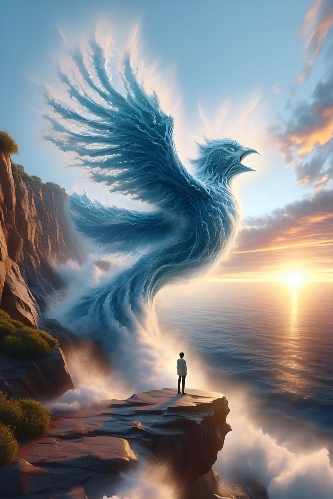 Wave bird on shore   by @David Myers