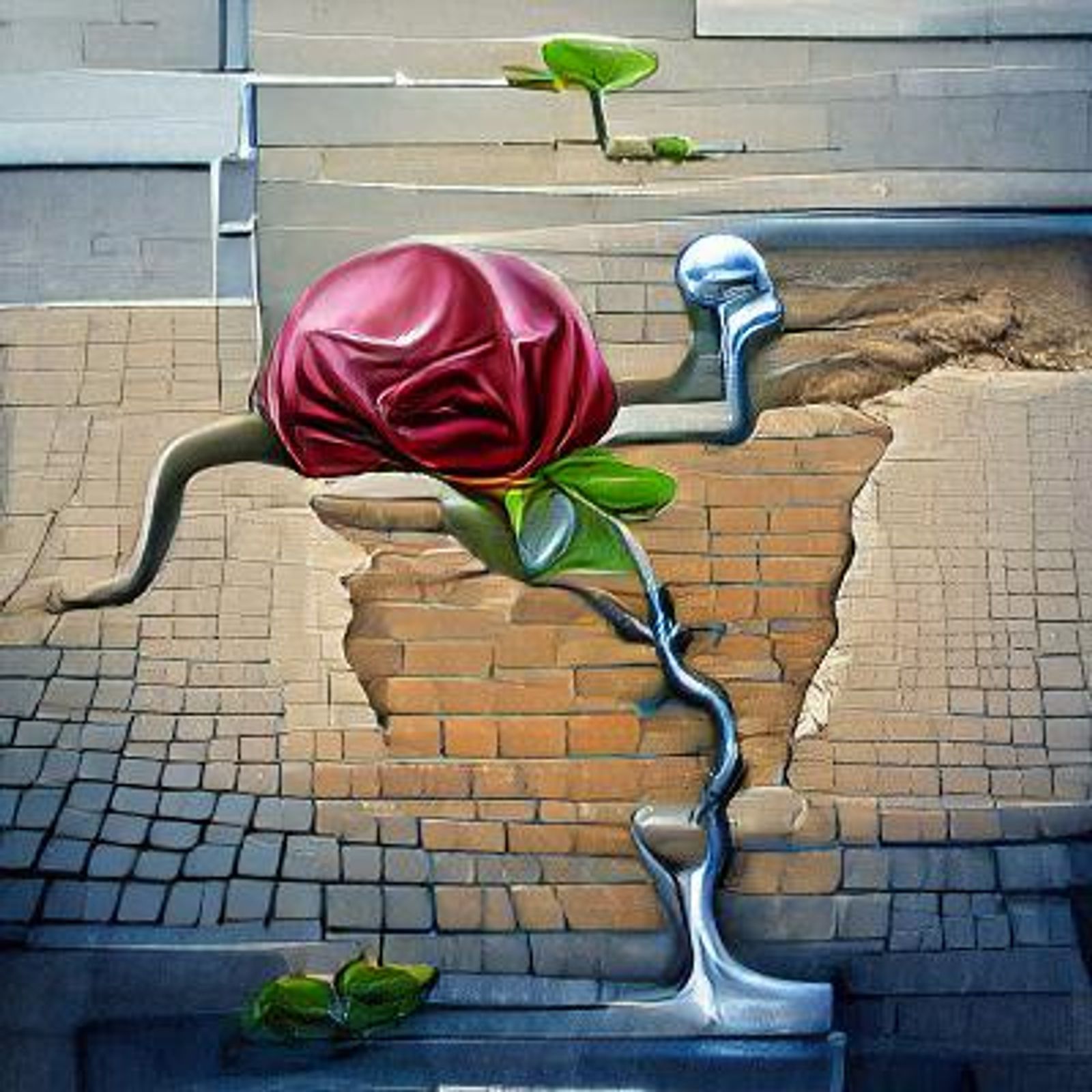 the rose that grew from concrete drawings