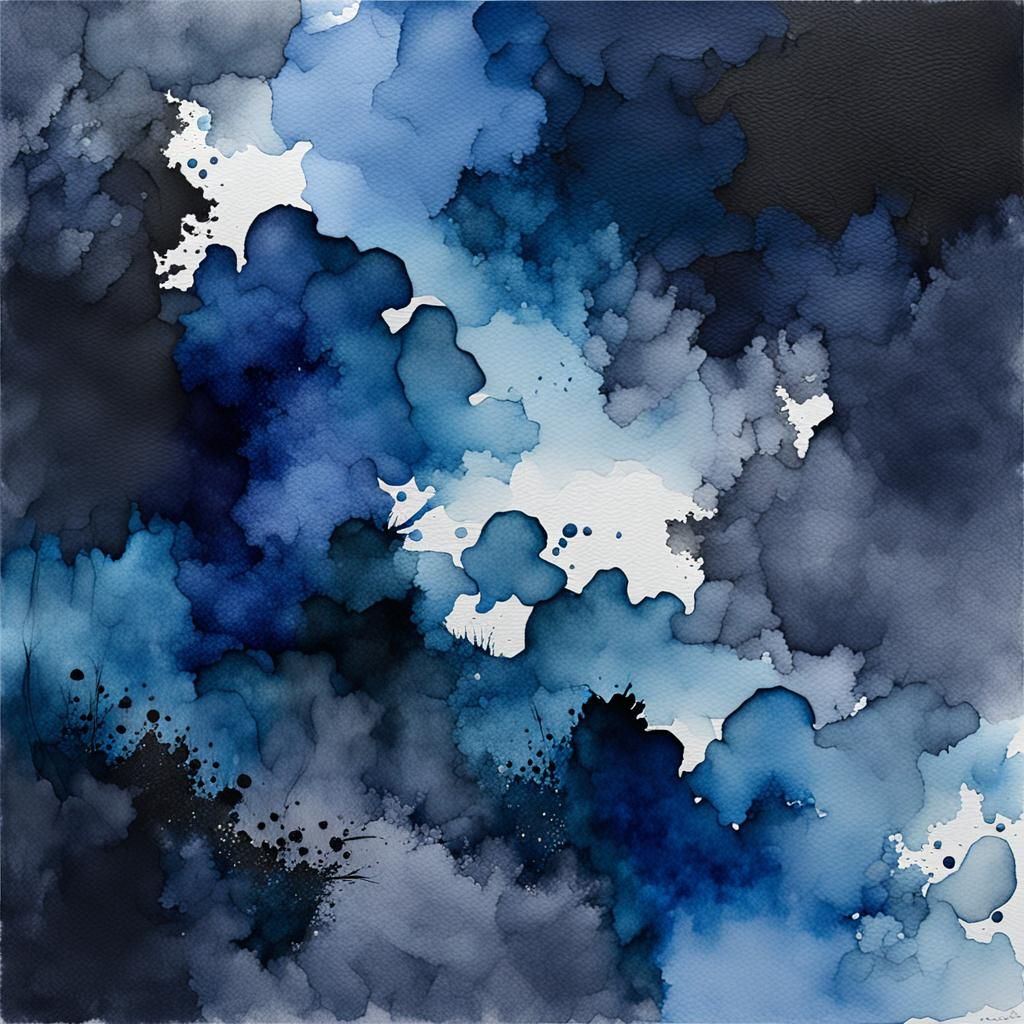 Create dark, moody watercolor art by using deep hues like in...