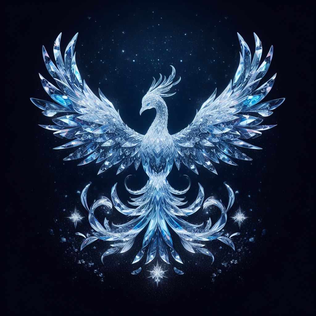 Crystal phoenix - AI Generated Artwork - NightCafe Creator