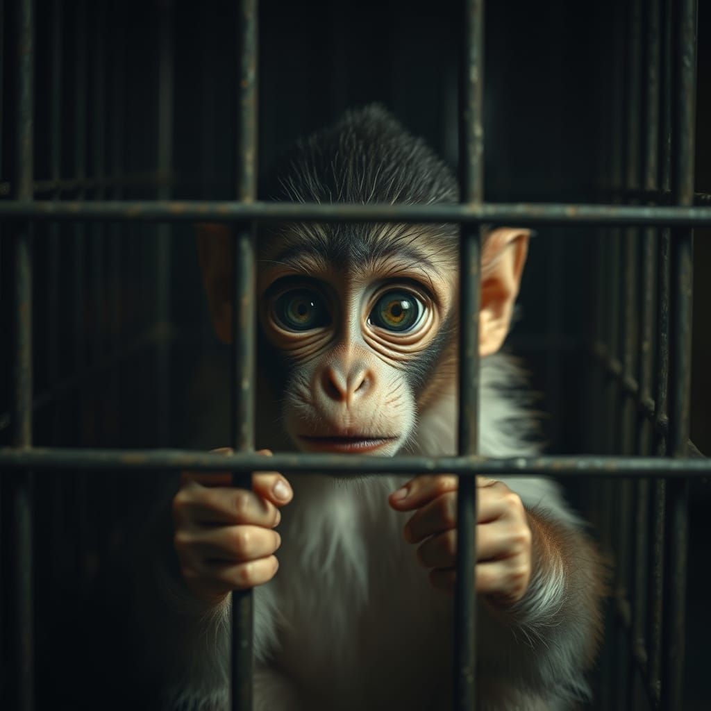 End medical testing on primates  by @BulePanda