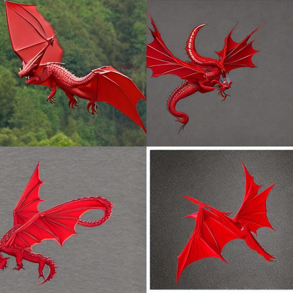 red dragon flying