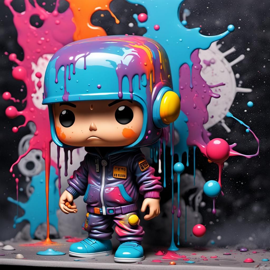" funko pop et les graffitis