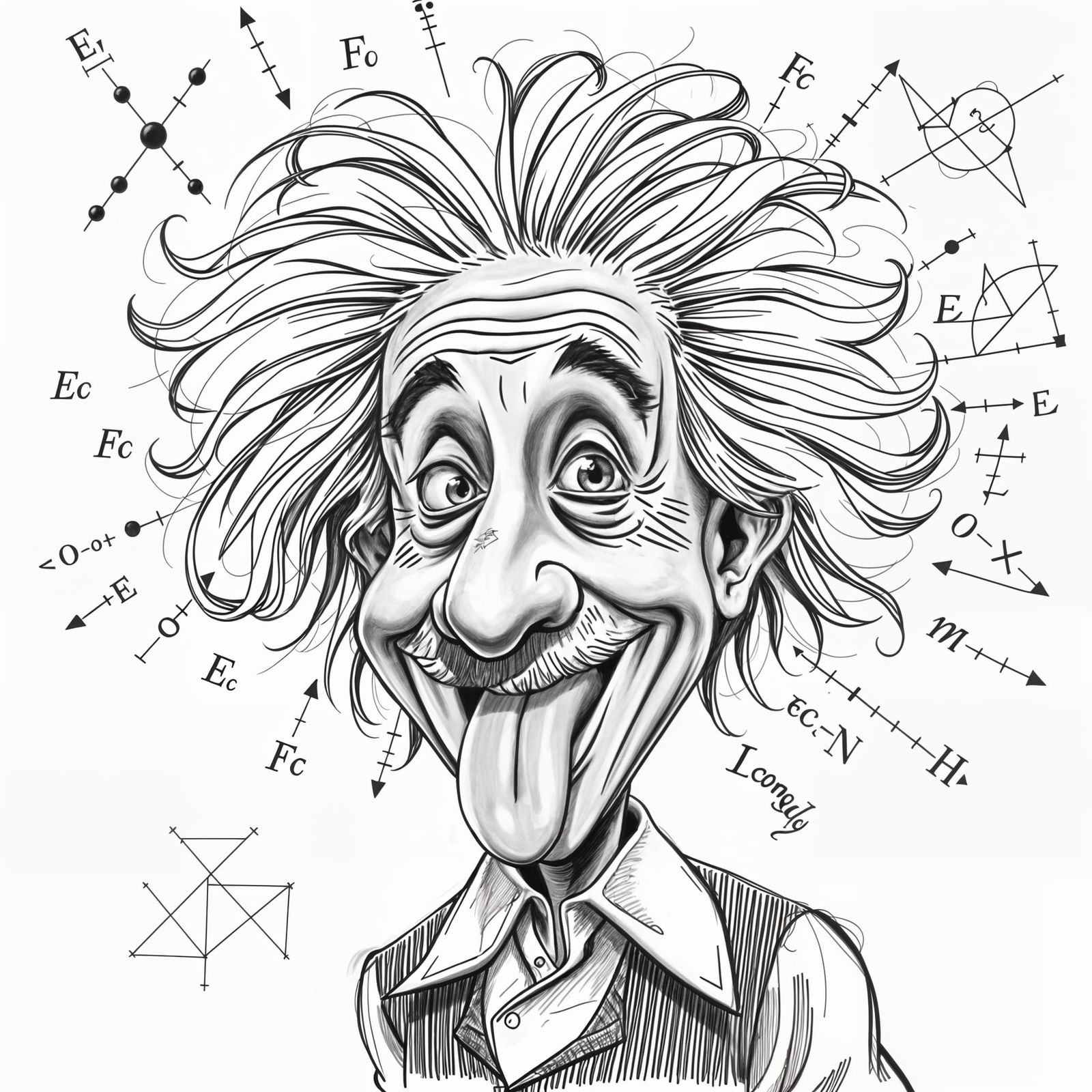 Einstein Caricature   by @Maarten