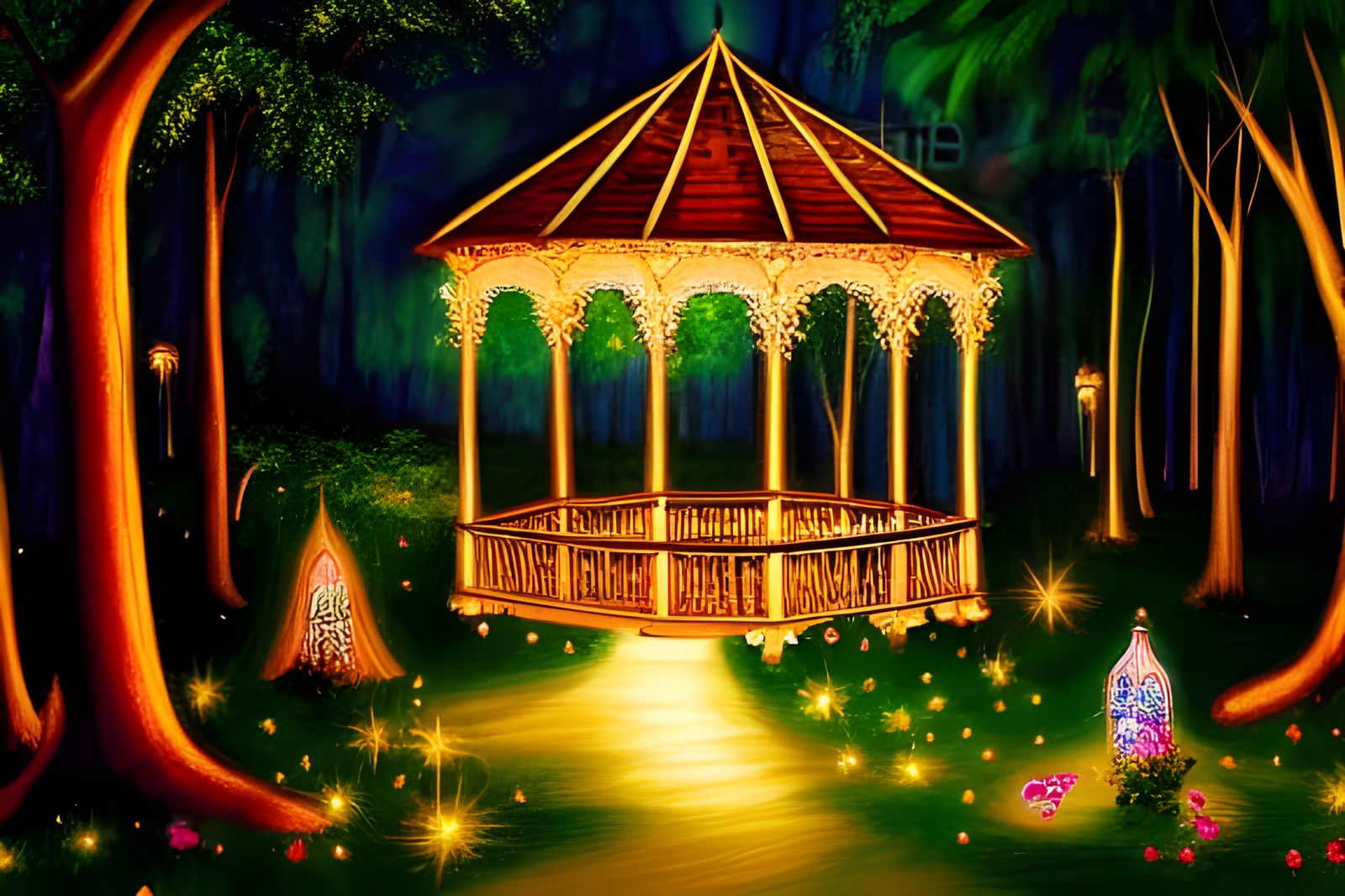Glowing gazebo