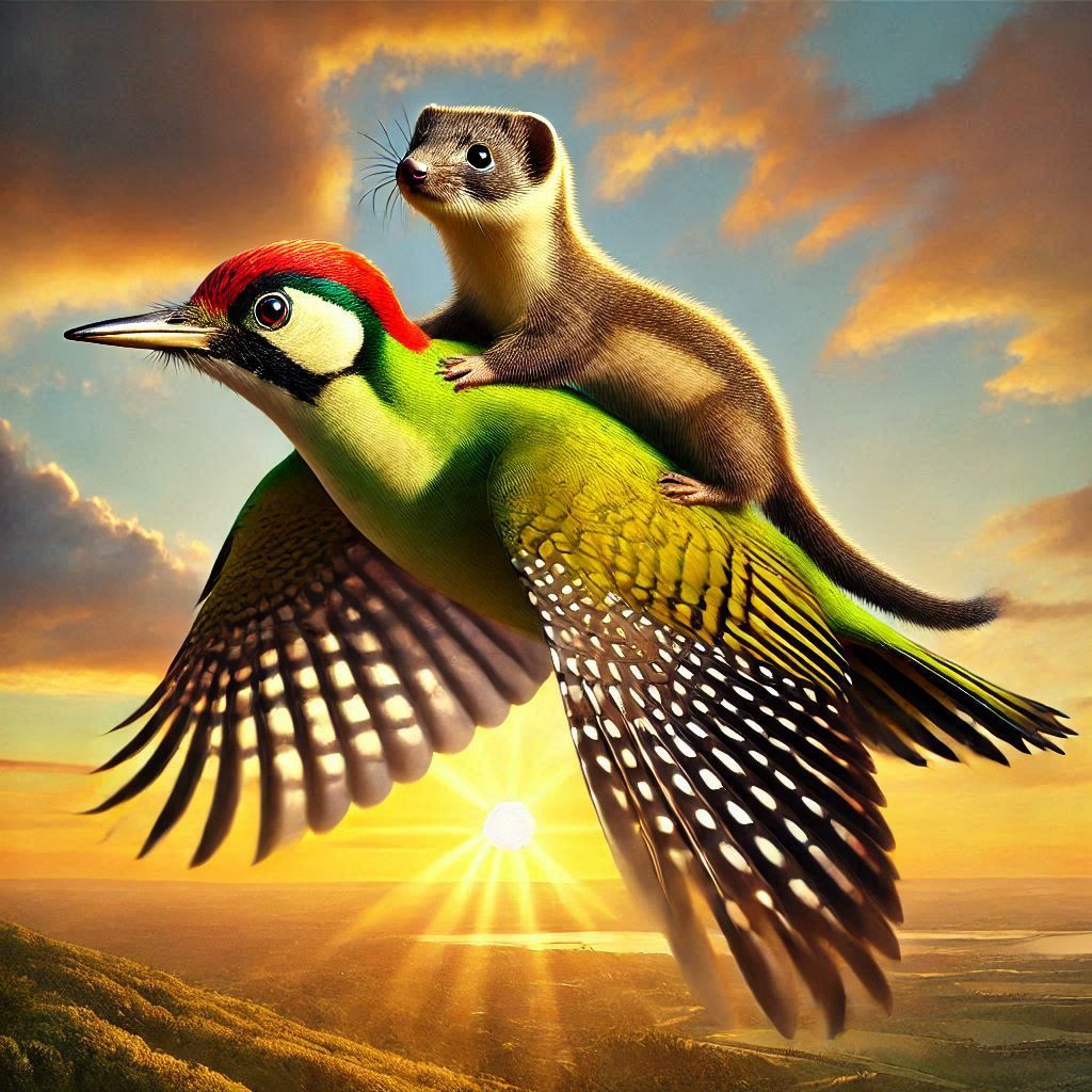 Weasel Hanging on for Dear Life !! #3