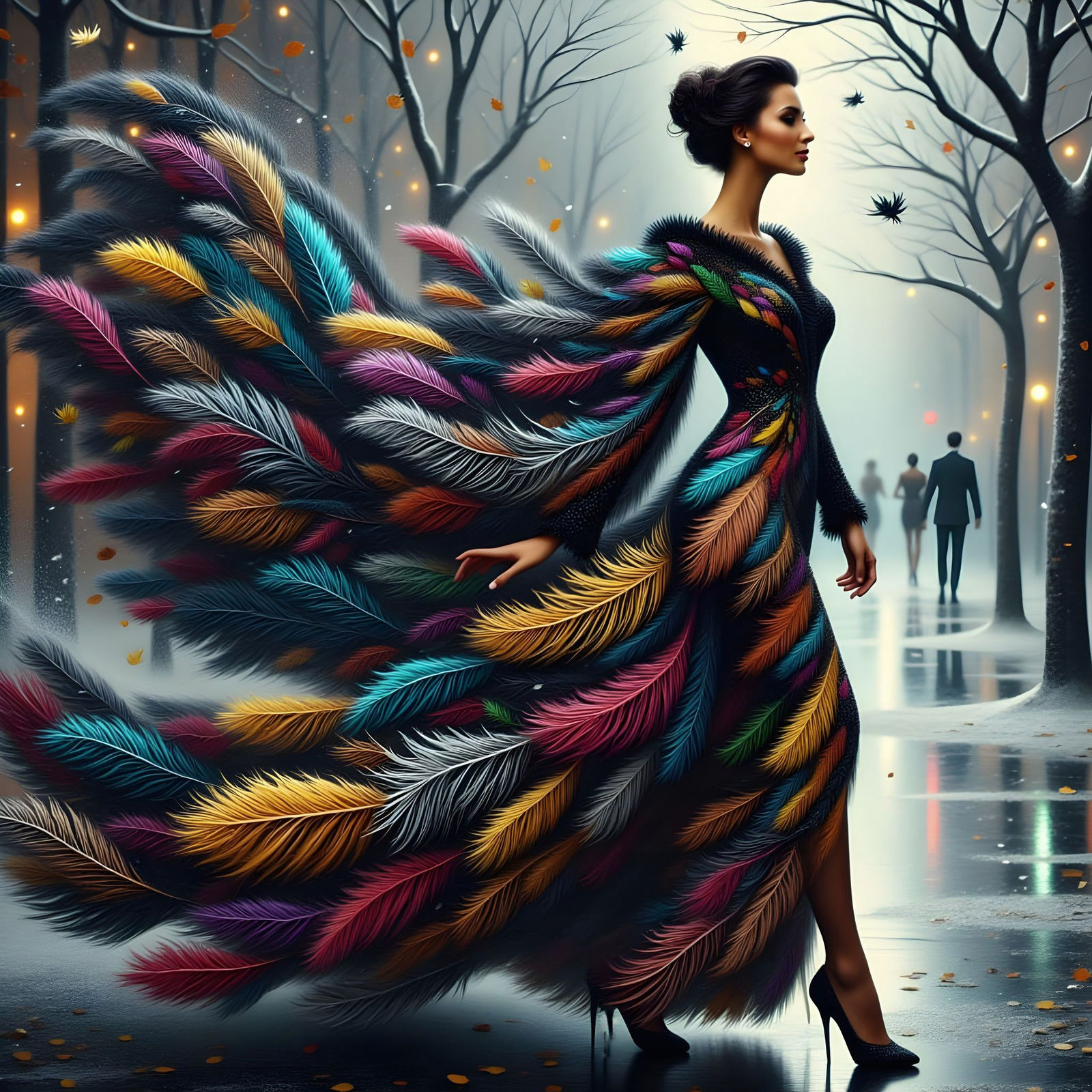 feathered fashion   by @Sandy