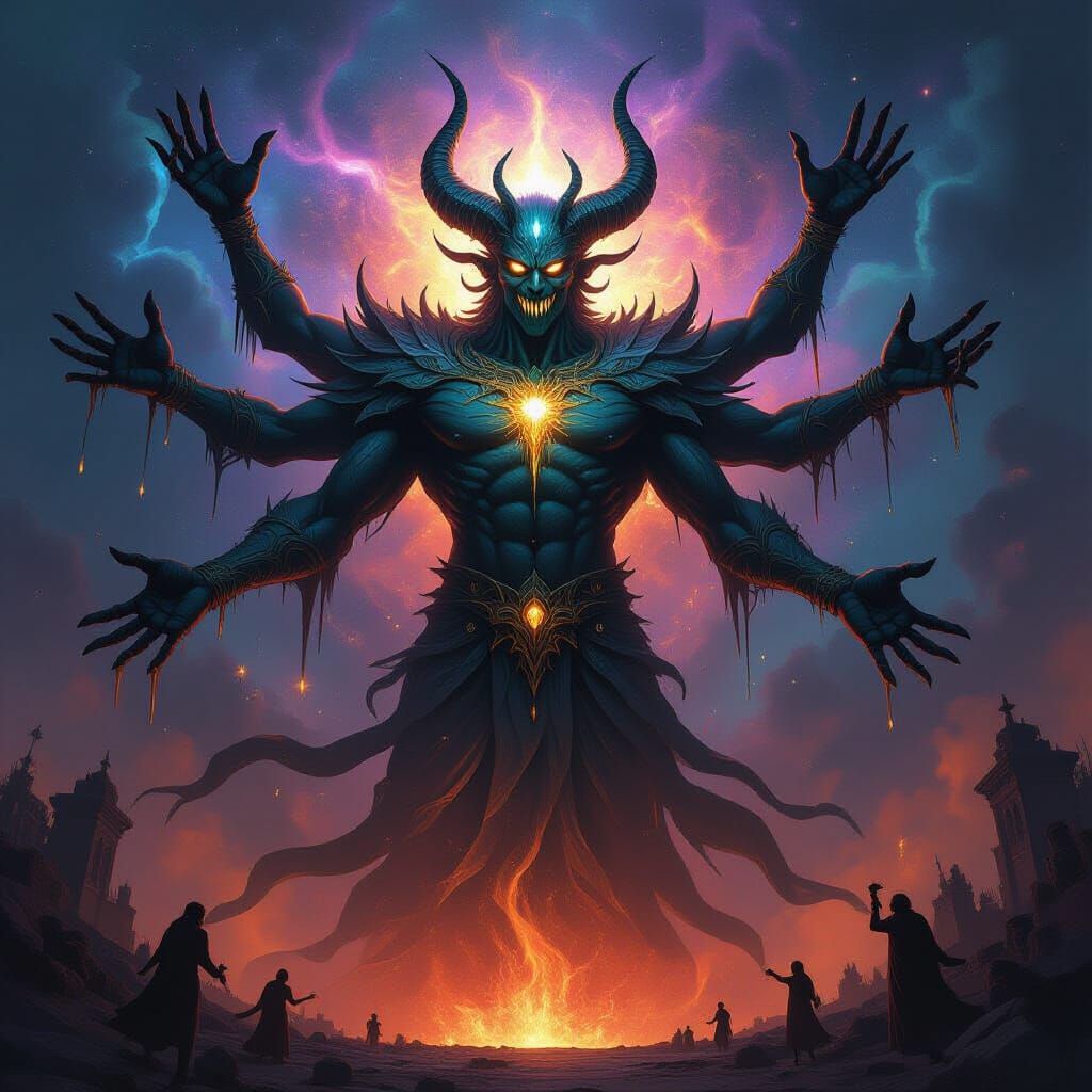 Imagine every God in the entire mythical and religious scenes all coming together in one entity what would this God look like with this God ...