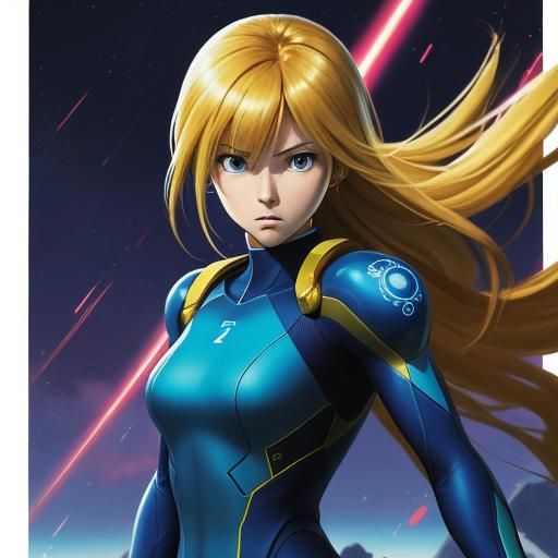 Samus, wearing Zero Suit