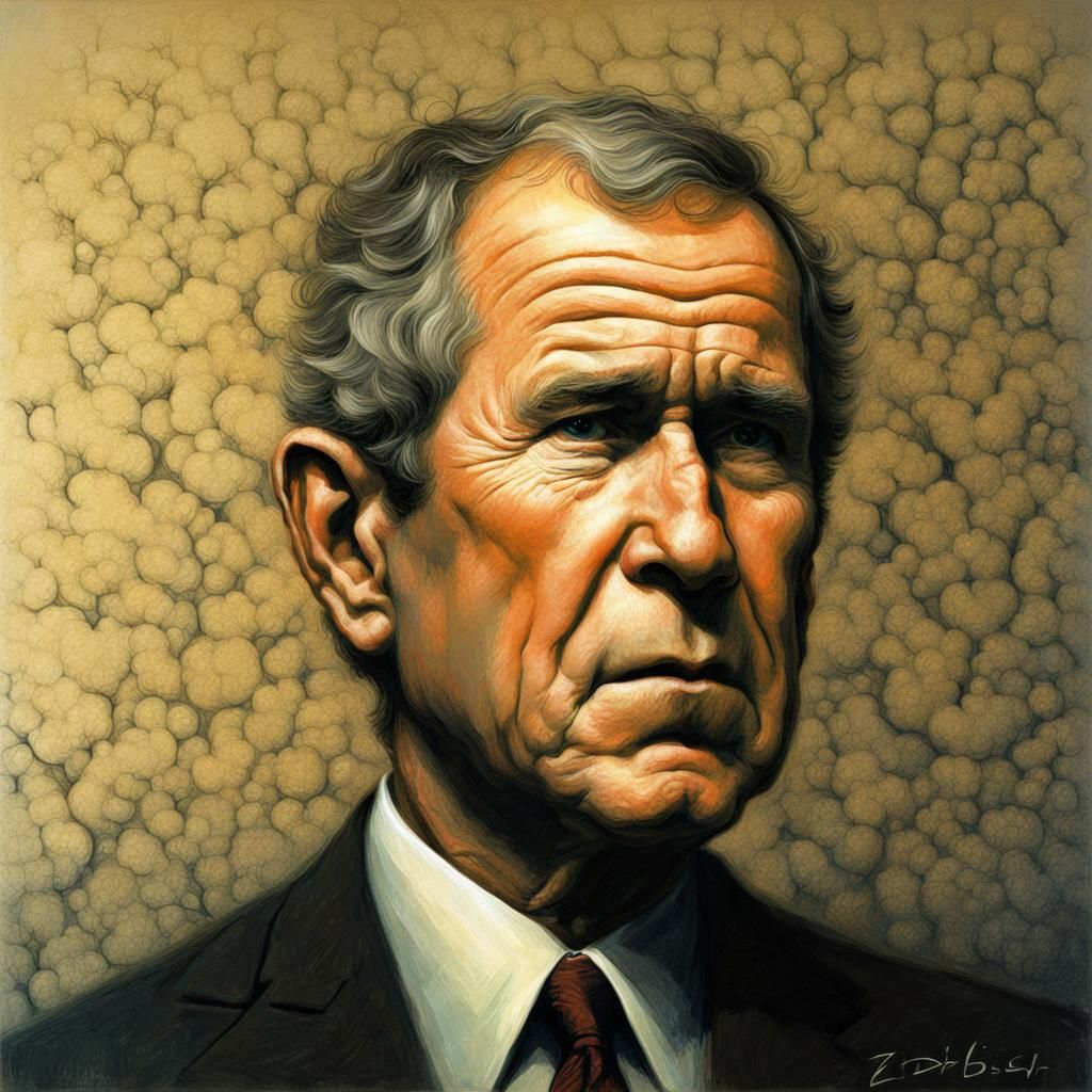 George W. Bush by Zdzislaw Beksinski