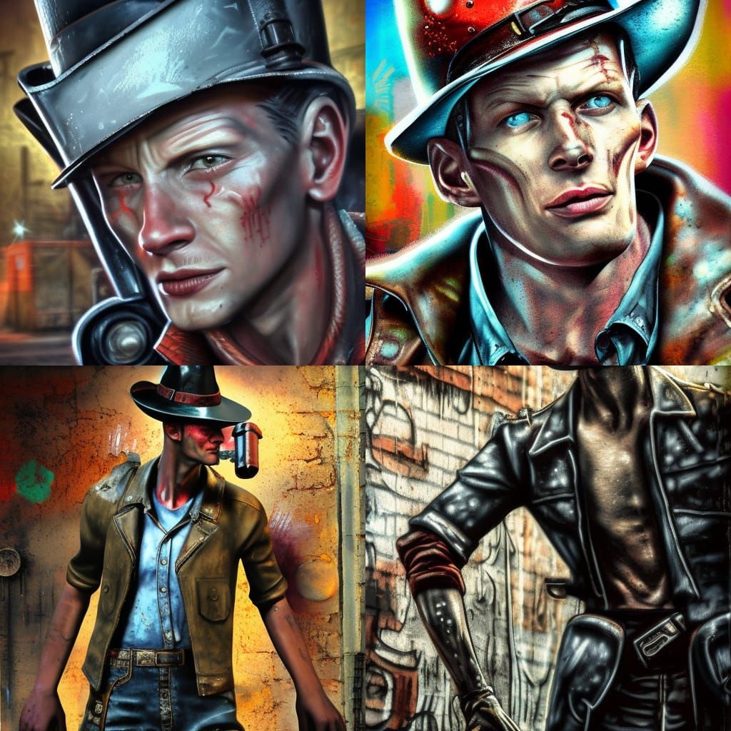 PreWar Nick Valentine from Fallout 4 AI Generated Artwork