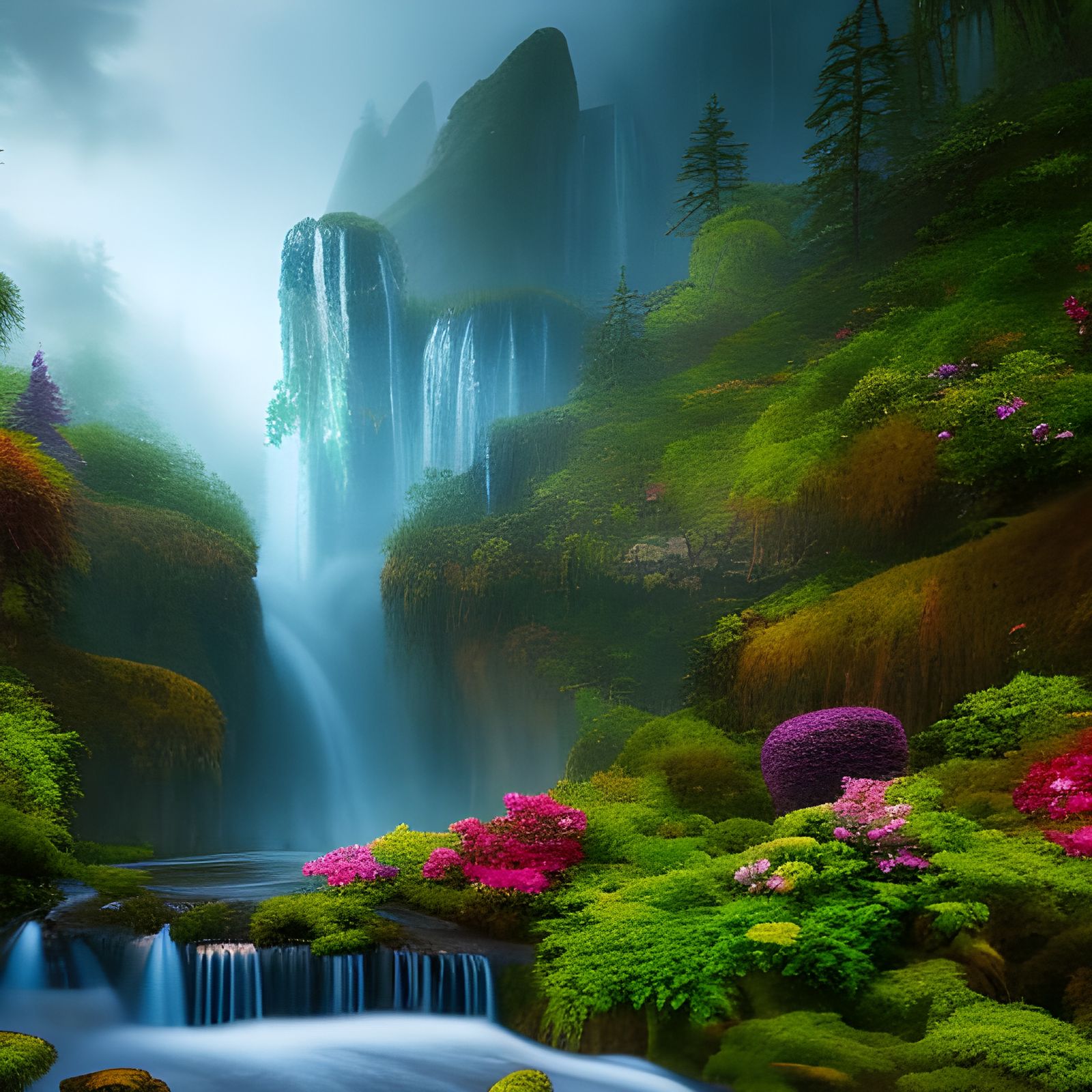 Water falls
