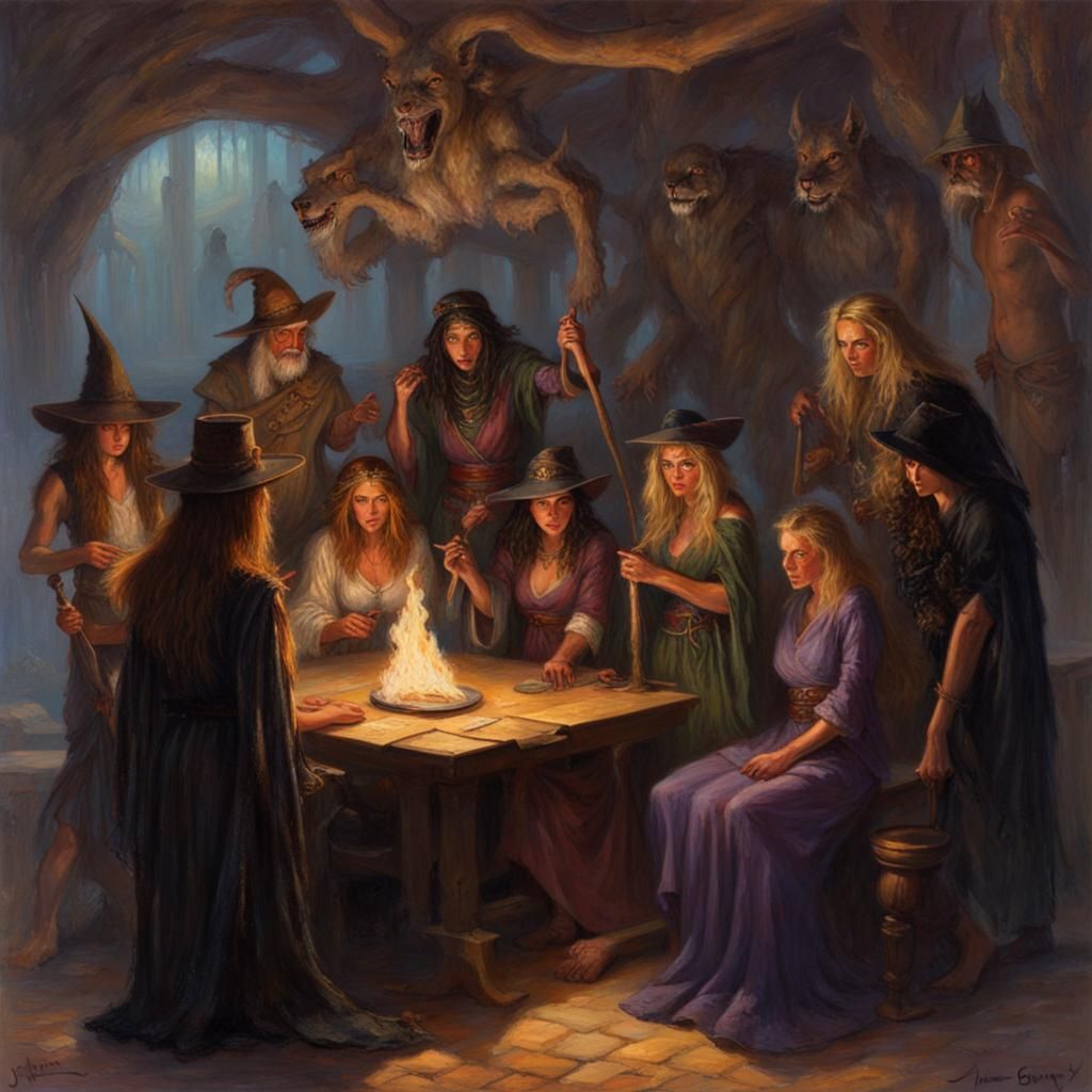 Coven of Sorceries AI Generated Artwork NightCafe Creator