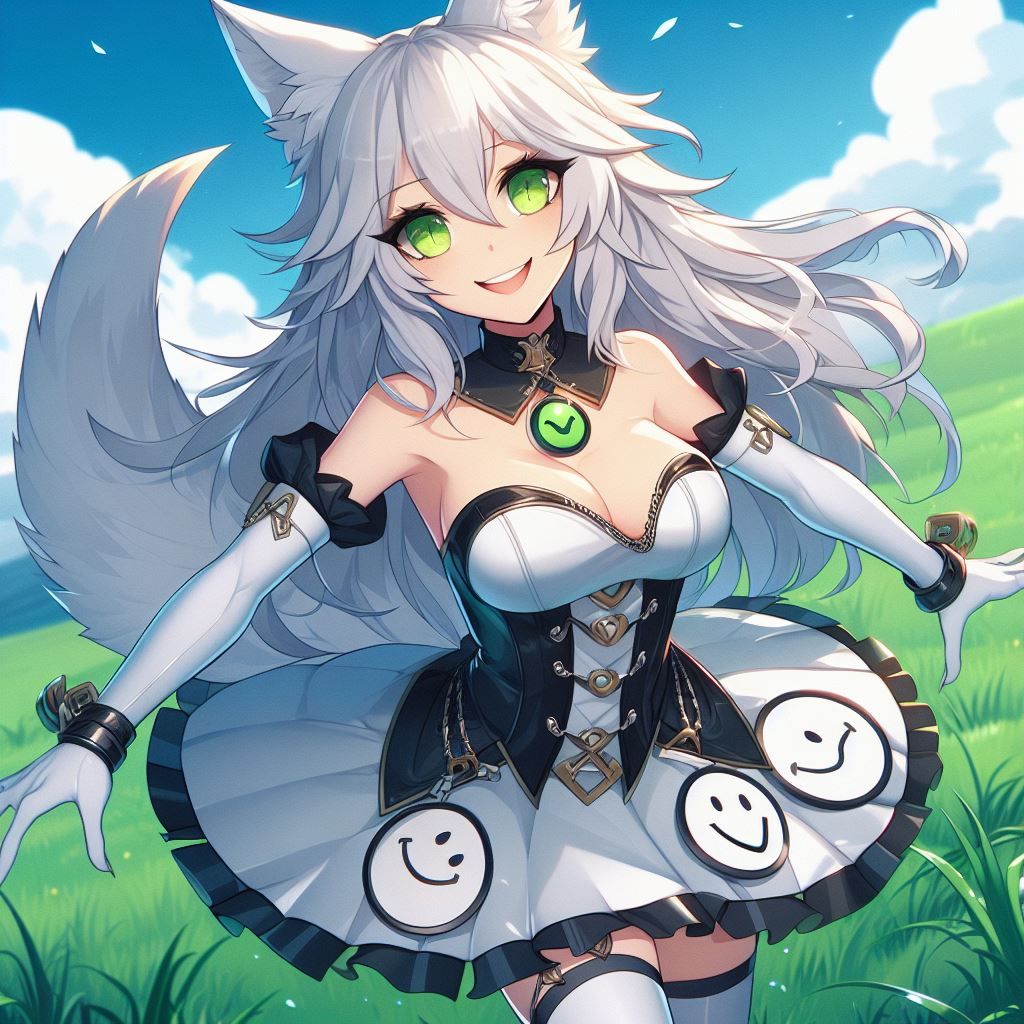 Wolfie smiling dress
