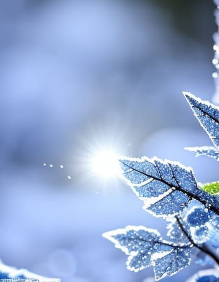 Frosty morning sunlight