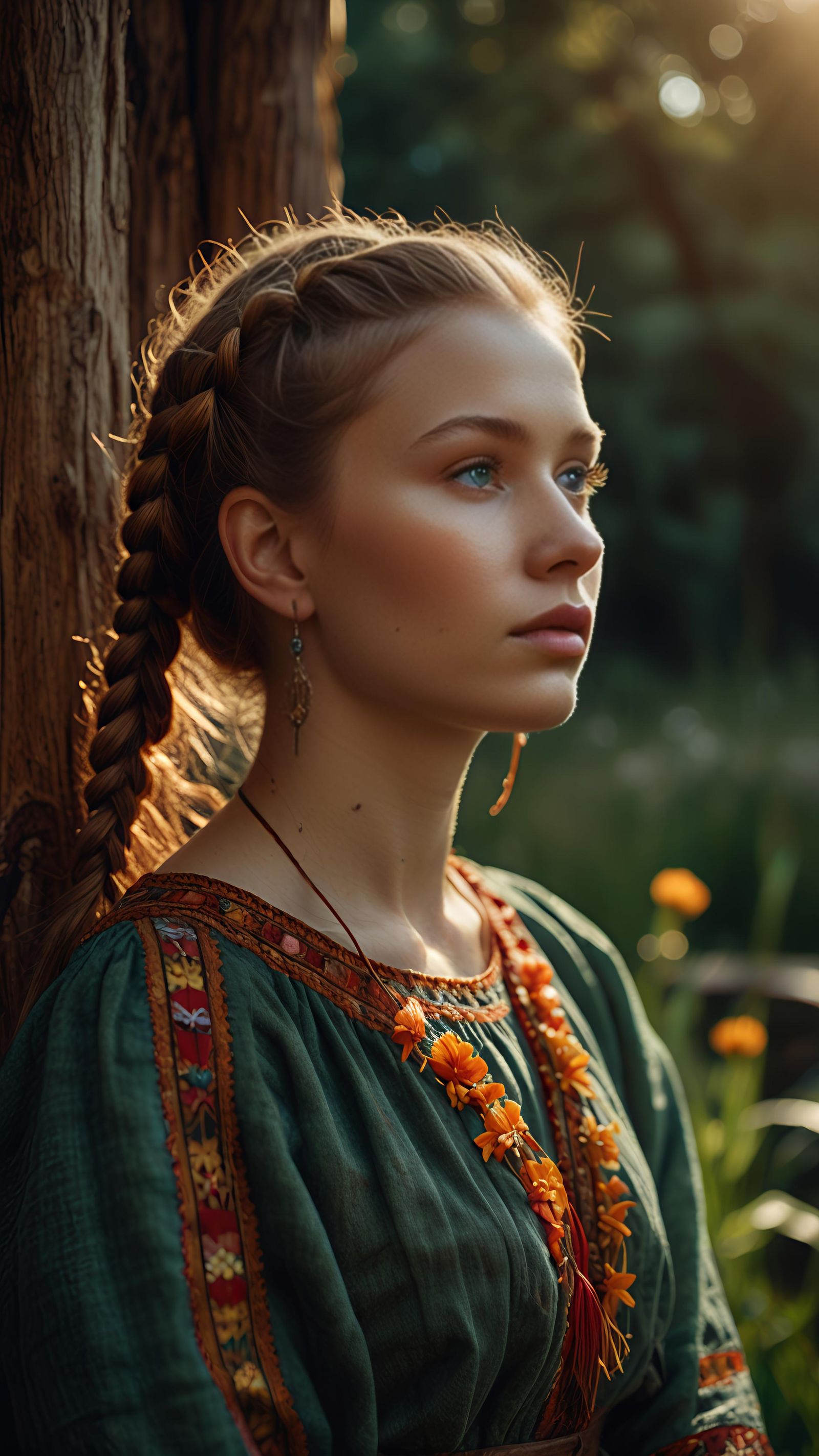 Девушка славянской внешности с русыми волосами