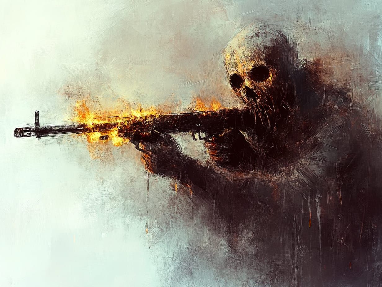 sniper in flames