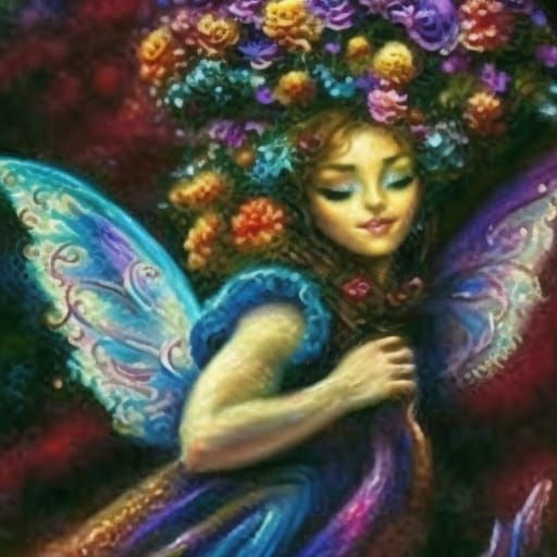 фея драже Josephine Wall ethereal fantasy hyperdetailed mist...