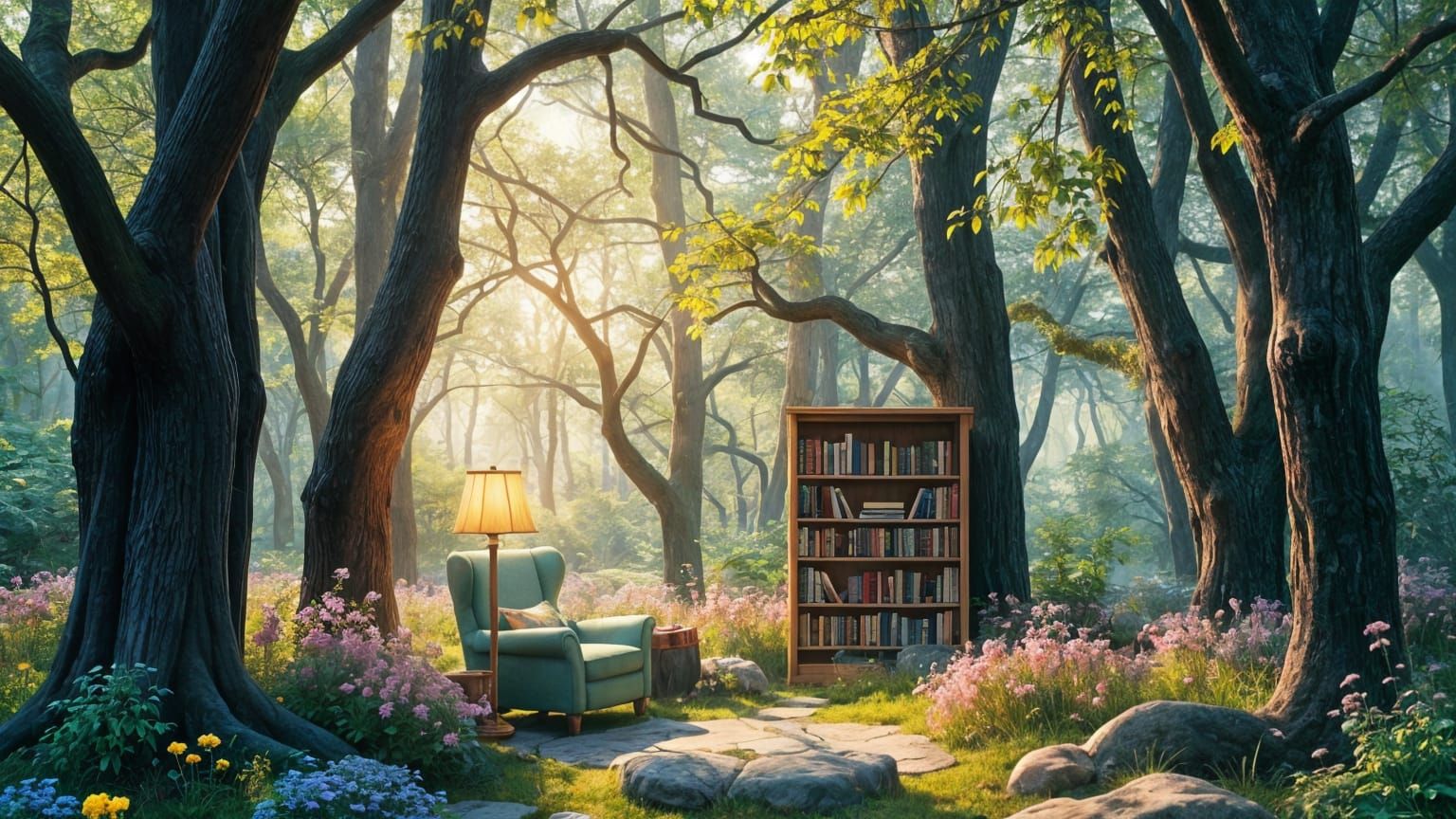 A reading corner
