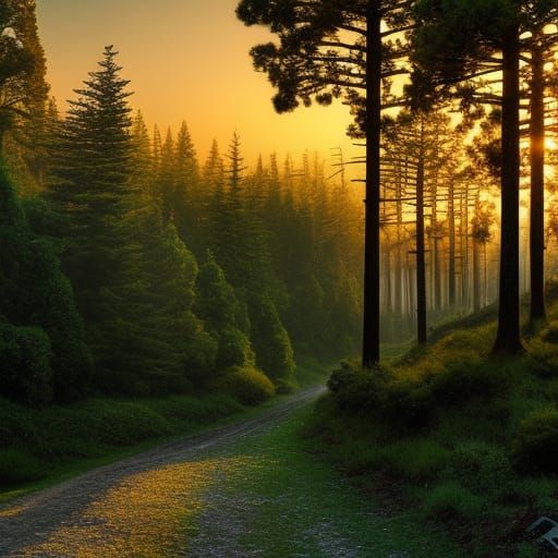 forest at sunset  by @Al_in_Tanzania