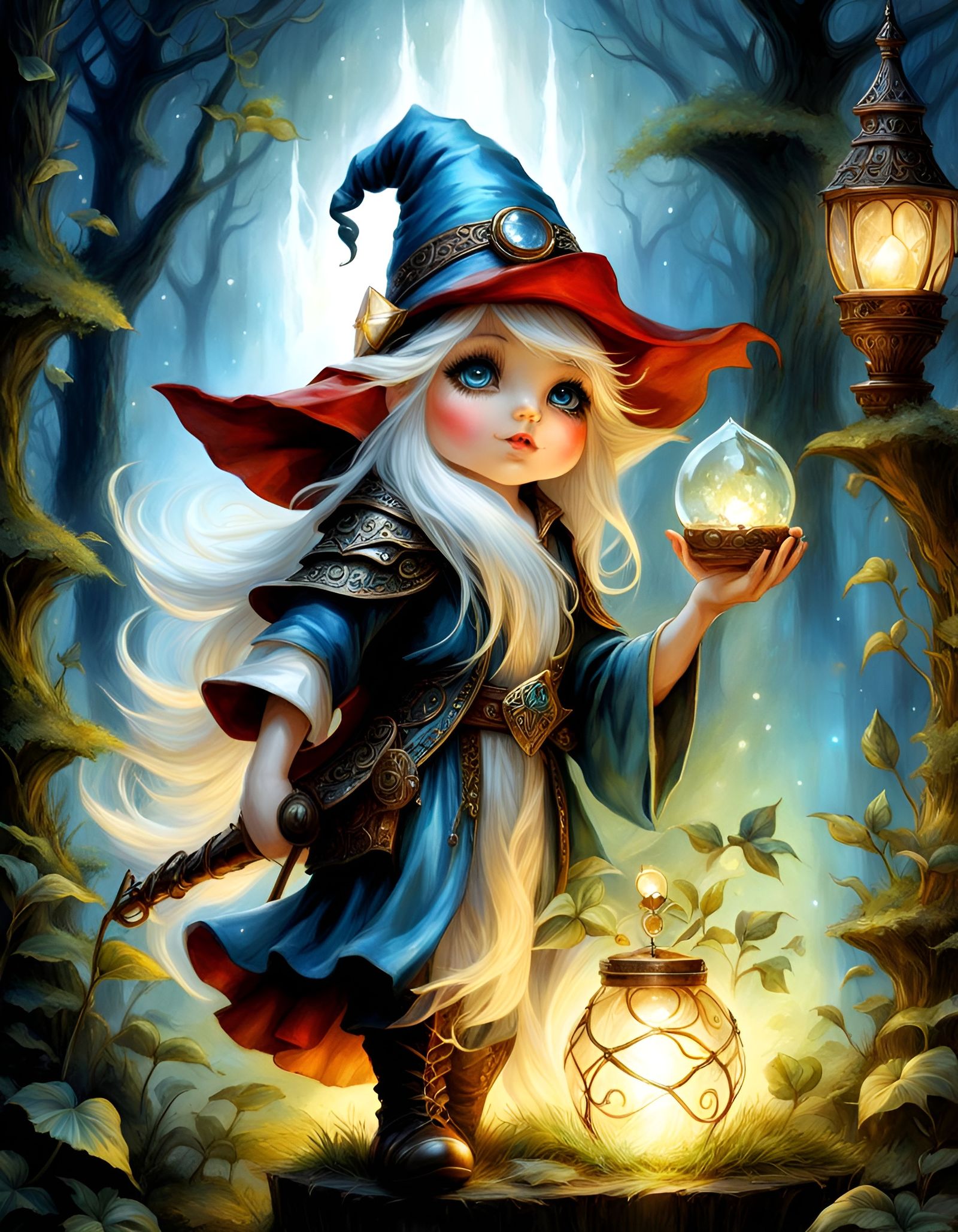 Little Gnome Mage Girl - AI Generated Artwork - NightCafe Creator