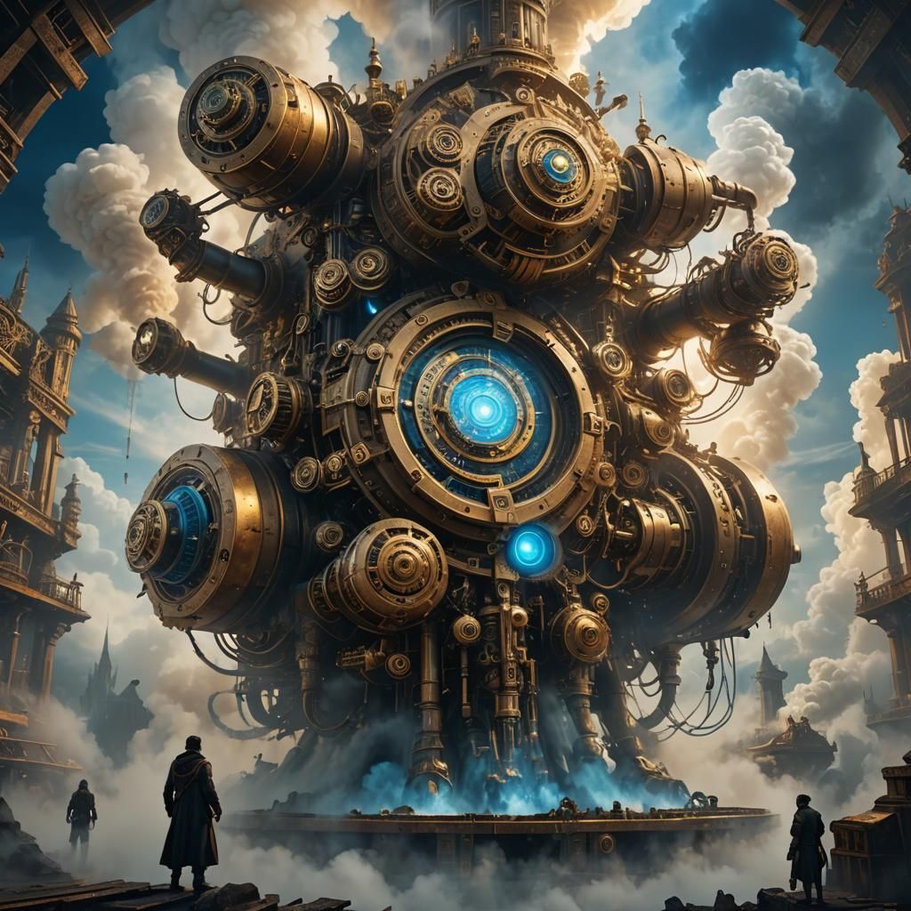 Mystical Steampunk Machine Generates New Human