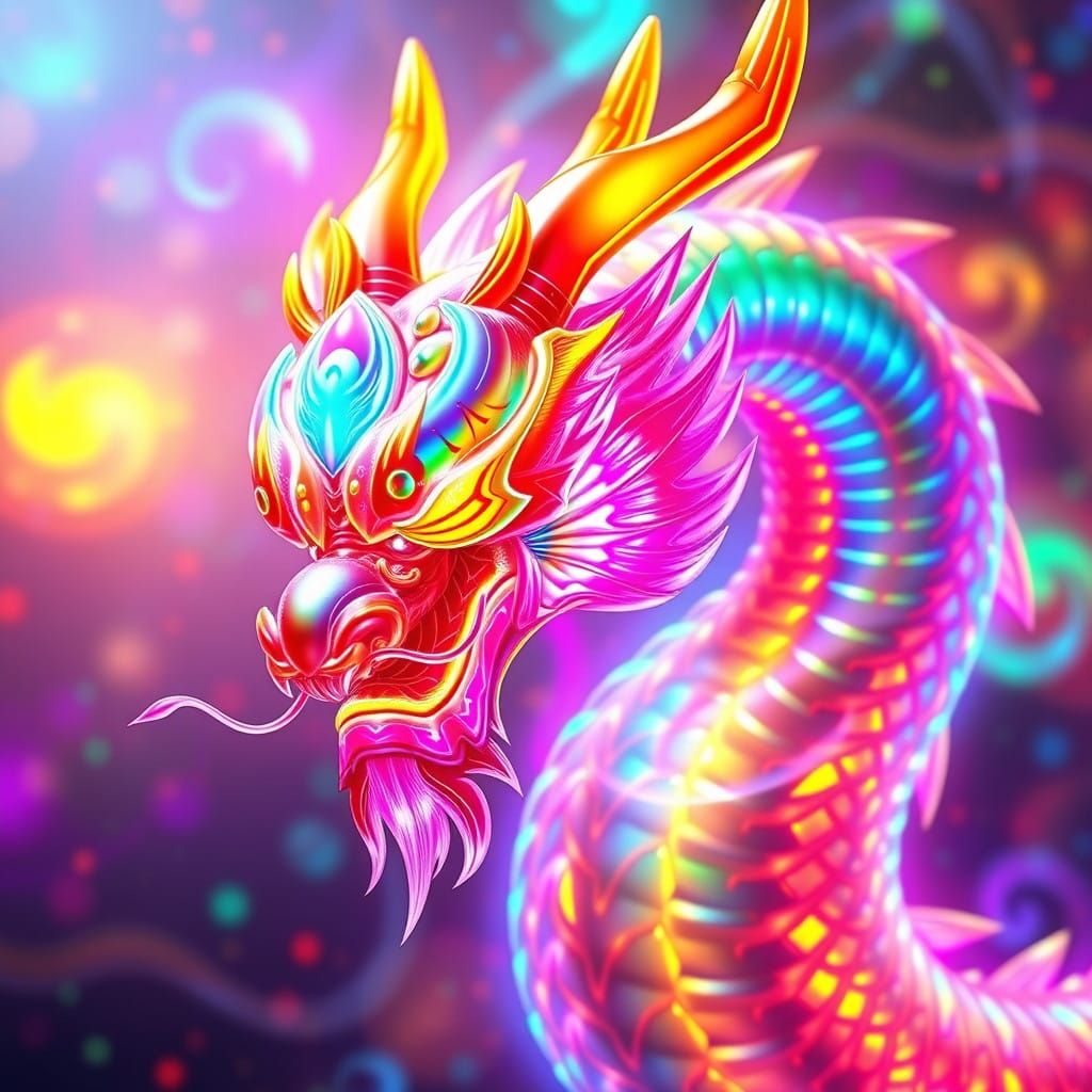 Surreal, Holographic Shenron Shines in Radiant, Iridescent C...