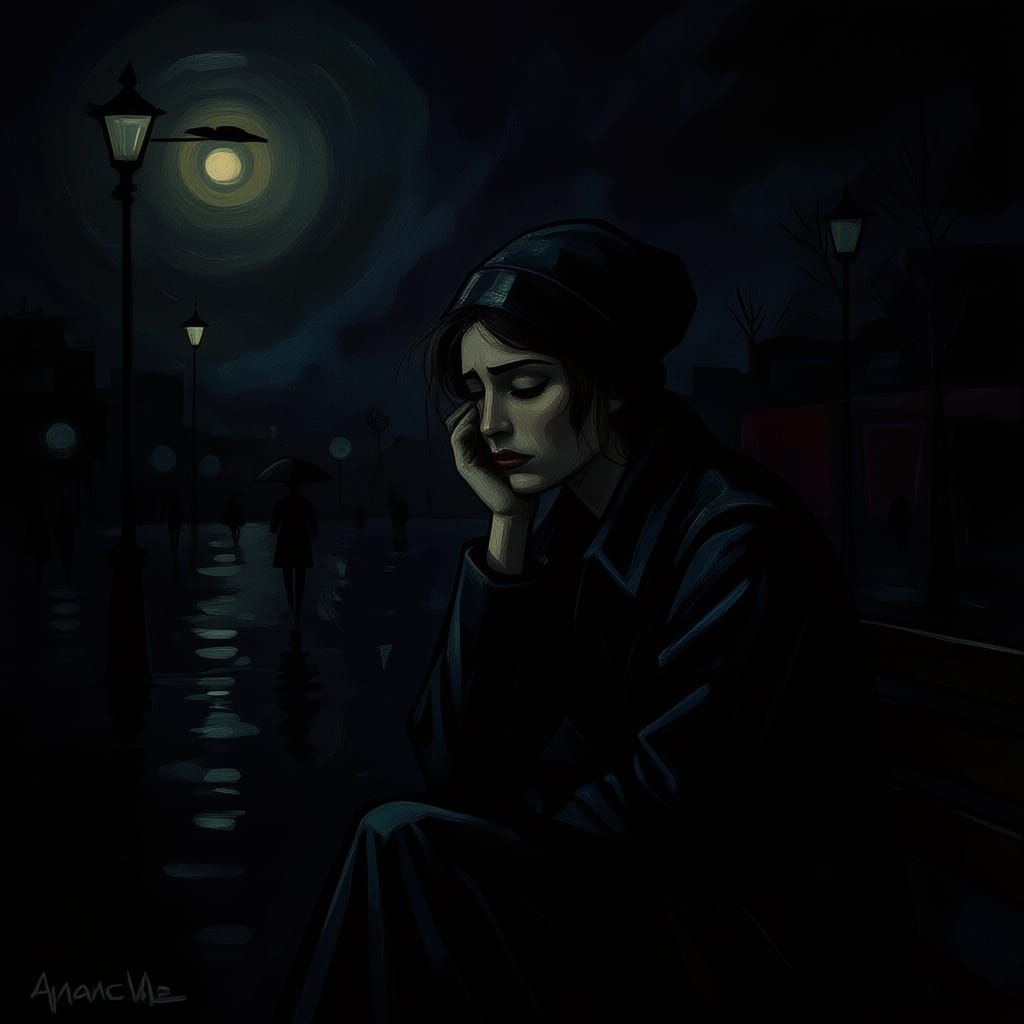 Abstract Impressionism.
I complain in the sunshine,
snow, sleet, haboob or hurricane 
I complain and it don't do nothing for my pain...
I kv...