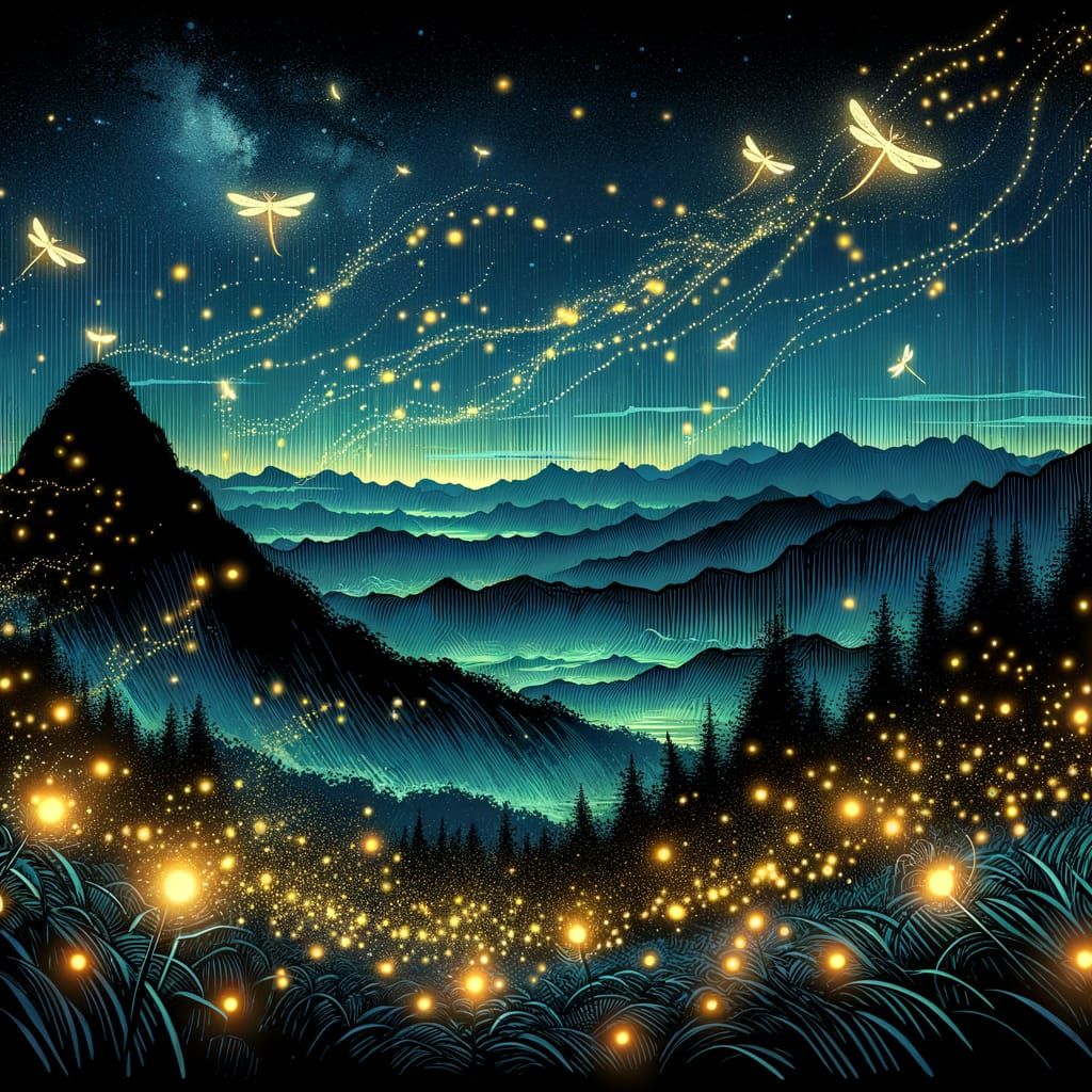 Summer Night Serenade on a Mountain Peak