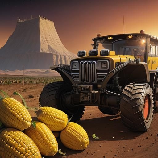 On The mars is growing corn, potatoes, wine, beans.