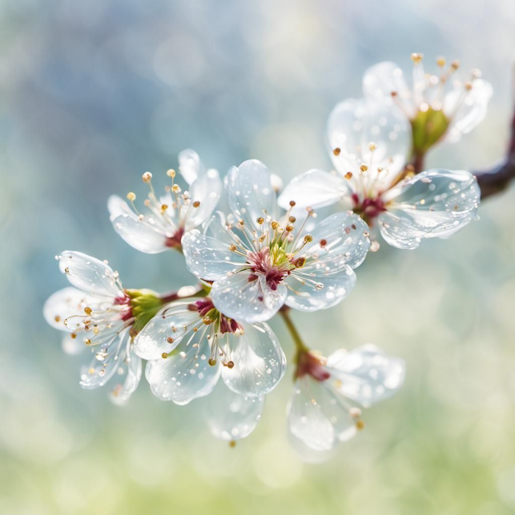Glass Cherry Blossoms III