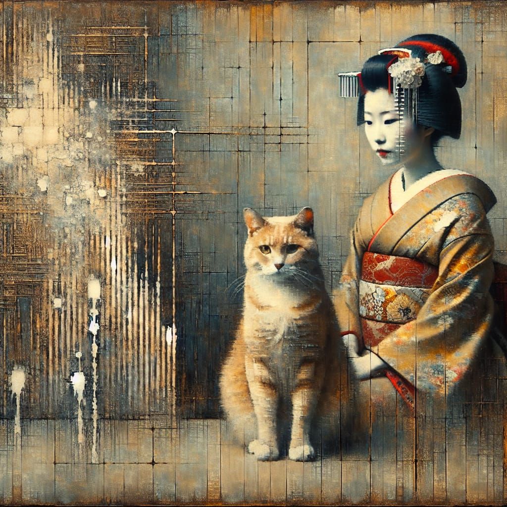 Cat Japan   by @GreenNails 