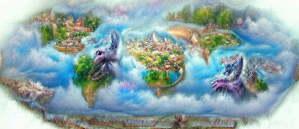 Fantasy map based on our world map 3/3